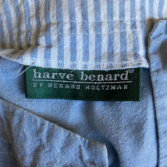 Vintage Chambray Collarless Smock Oversized Button Down - Picture 11 of 11